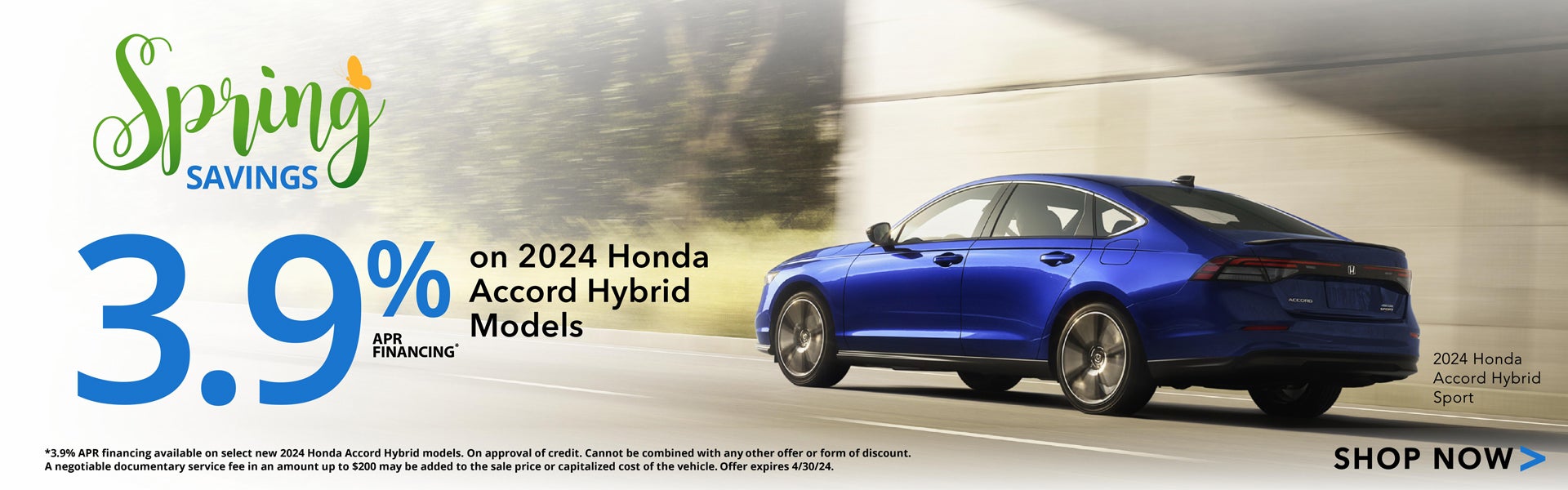3.9% on 2024 Honda Accord Hybrid Models