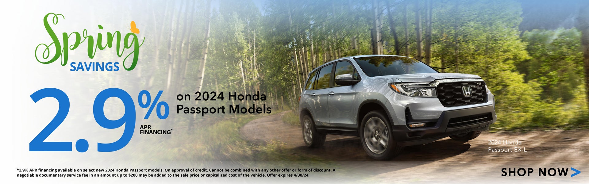3.9% on 2024 Honda Passport Models