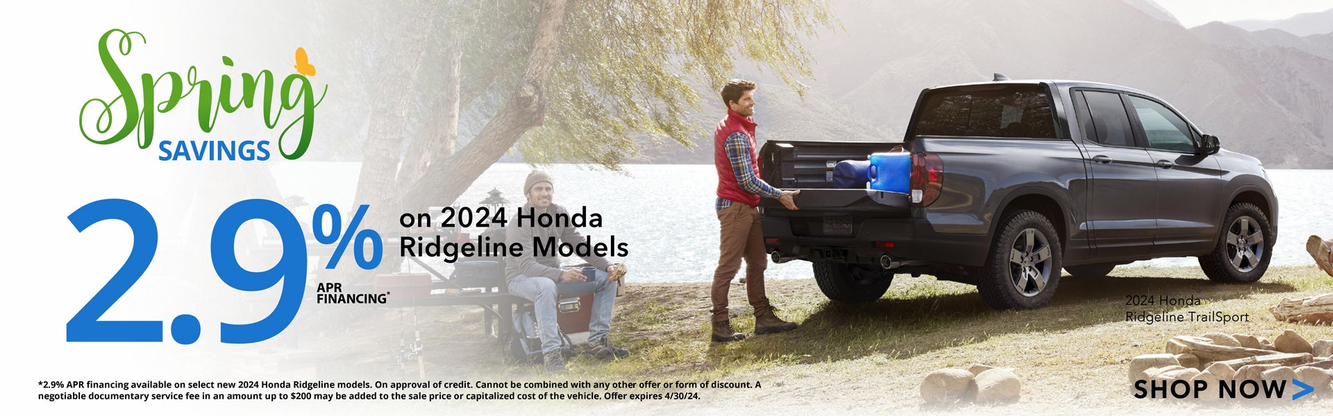 2.9% on 2024 Honda Ridgeline Models