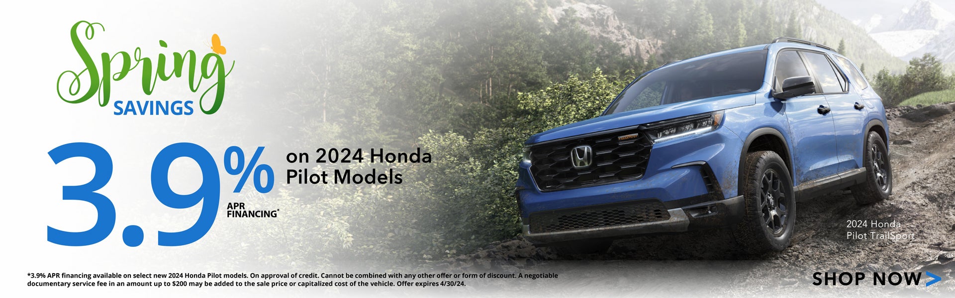 3.9% on 2024 Honda Pilot Models
