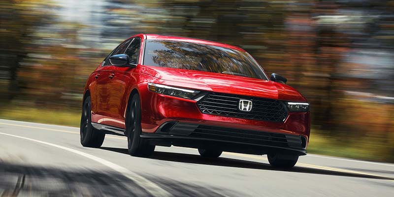 Red 2025 Honda Accord Hybrid
