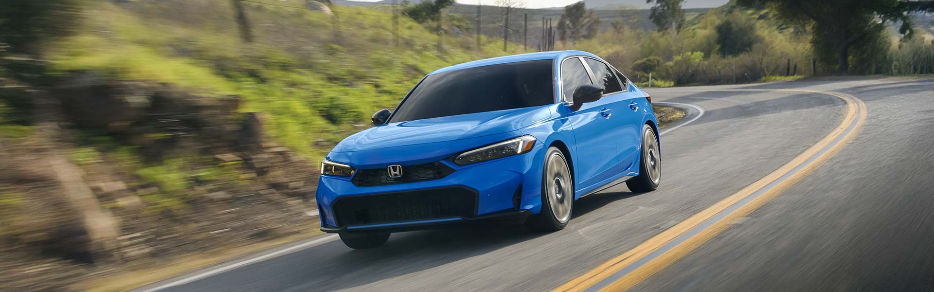 Blue 2025 Honda Civic Hybrid