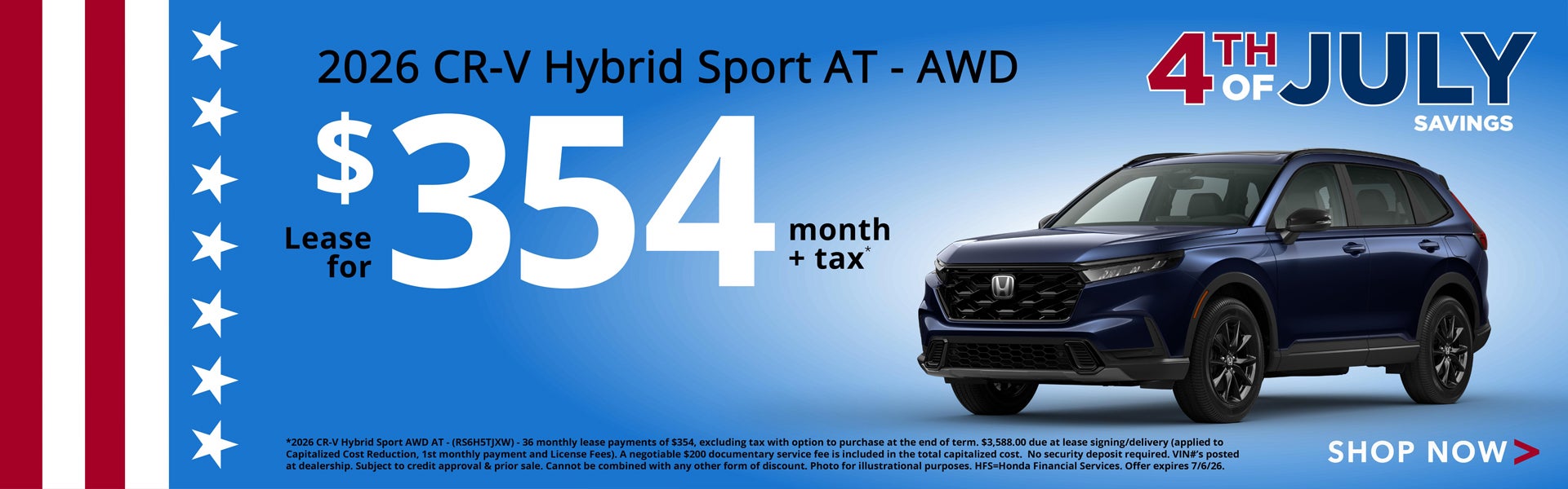 2026 CR-V Hybrid Sport Lease Offer