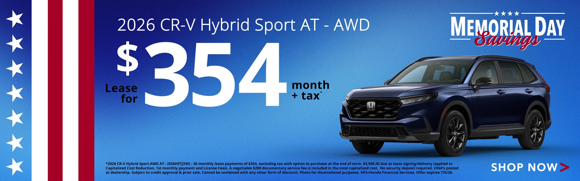 2026 Honda CR-V Hybrid Sport Lease