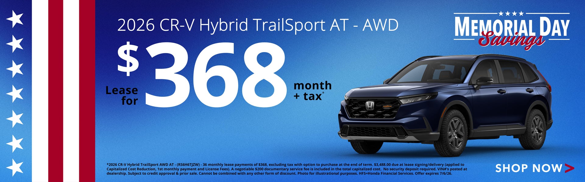 2026 Honda CR-V Hybrid TrailSport Lease