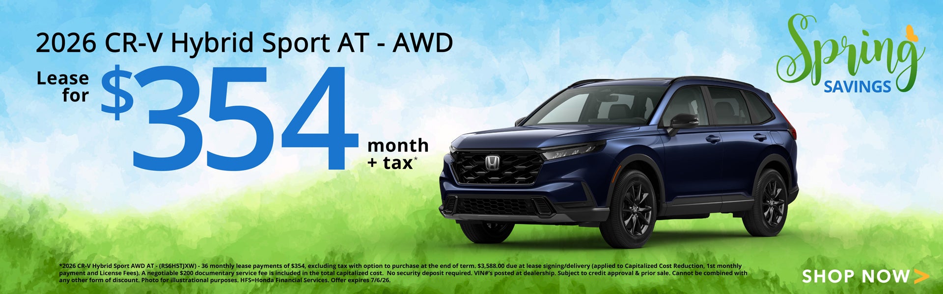 2026 CR-V Hybrid Sport Lease Offer