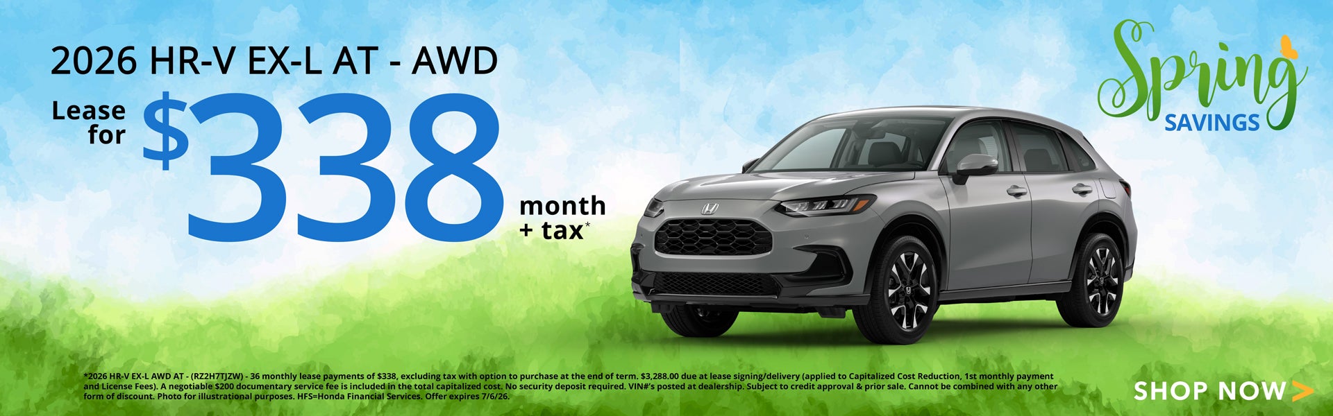 2026 HR-V EX-L Lease Offer