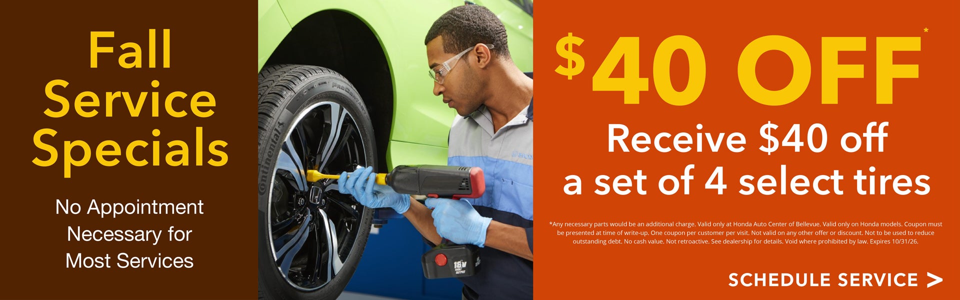 Honda Auto Center of Bellevue Tire Special