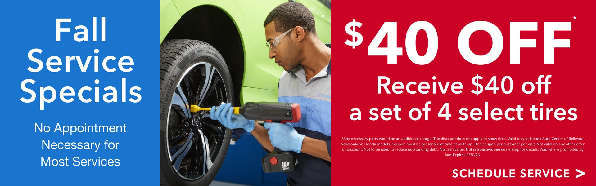 Honda Auto Center of Bellevue Tire Special