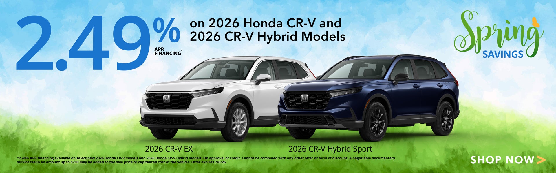 Honda CR-V and Honda CR-V Hybrid APR Offers
