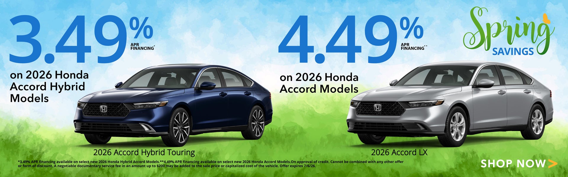 Honda Accord and Accord Hybrid APR Offers