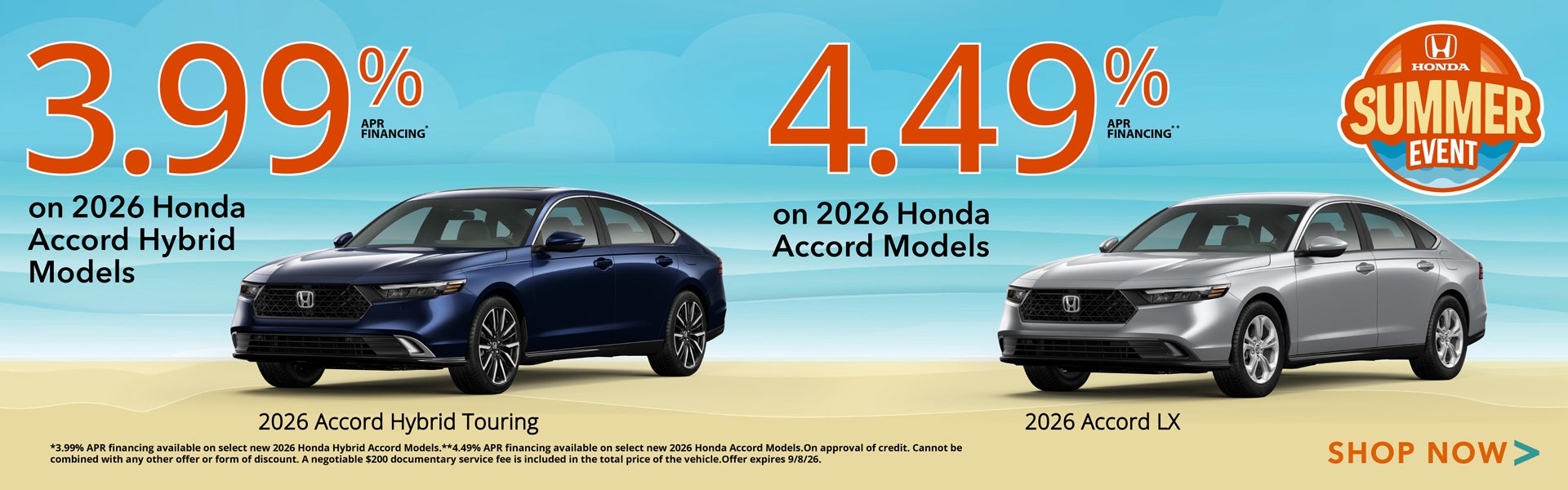 2026 Accord and Accord Hybrid APR Offer