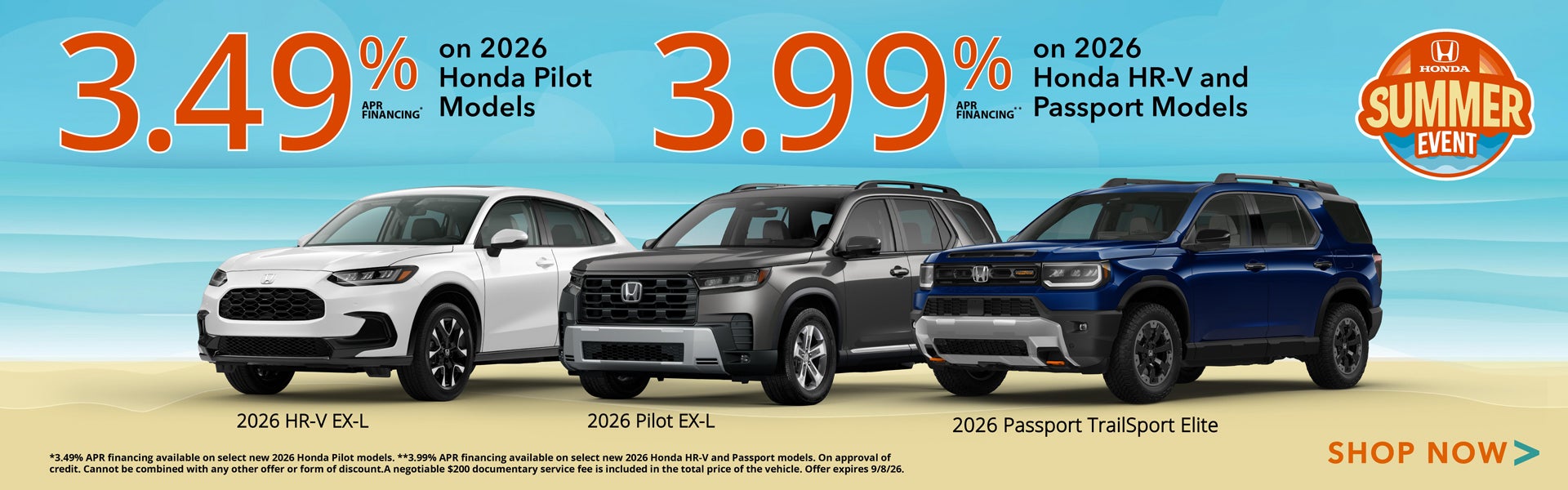 2026 HR-V - Pilot - Passport APR Offer